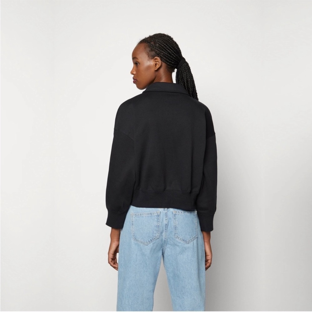 New Nike Phoenix Fleece three quarter Sleeve Crop Polo Sweatshirt - Womens XS - Picture 3 of 10